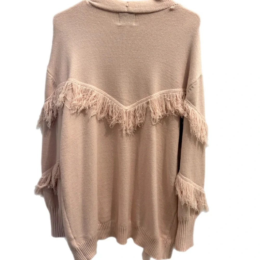 Lush Blush Fringed Cardigan - Picture 2 of 4